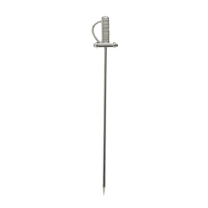 132-M37065 4 5/8" Cocktail Pick w/ Sword Top, Stainless