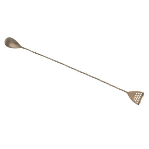 132-M37072ACP 15 3/4" Bar Spoon w/ Strainer End, Antique Copper