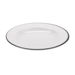 284-B220WBK 24 oz Round Melamine Soup/Salad/Pasta Bowl, White w/ Black Trim