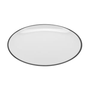 284-CS1100WBK 11" Round Melamine Dinner Plate, White w/ Black Trim