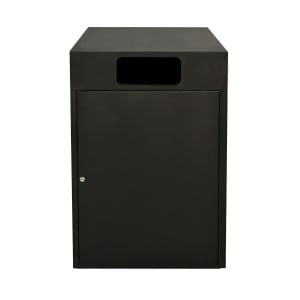284-BIN1BKNS 40 gal Indoor Collection Bin w/Locking Door - Metal, Black