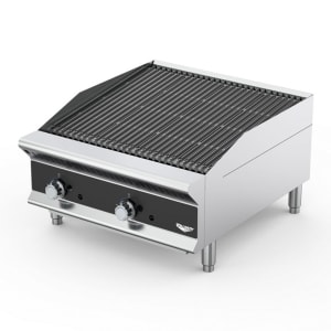175-CBGMD12 12" Medium-Duty Gas Charbroiler w/ Reversible Grill Plates - Stainless Steel, Co...