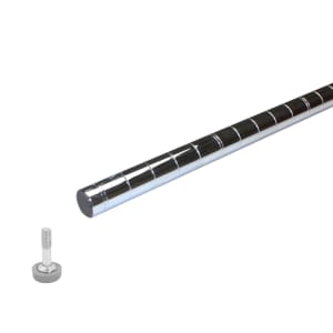 438-CMPC072 74" Stationary Chrome Post