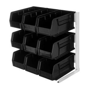 028-381109LG Condiment Organizer w/ (19) Bins - Black