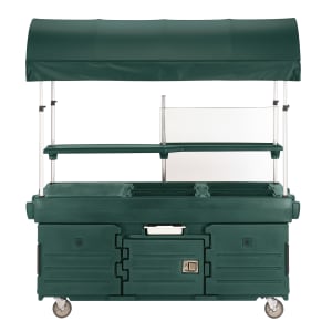 144-KVC856C519 85 1/8" CamKiosk® Food Cart w/ (6) Full Size Food Pan Capacity, Kentucky Green