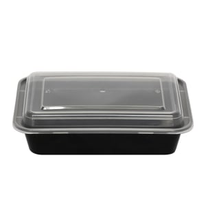 129-TGPP32 32 oz Rectangular Plastic Container with / Lid