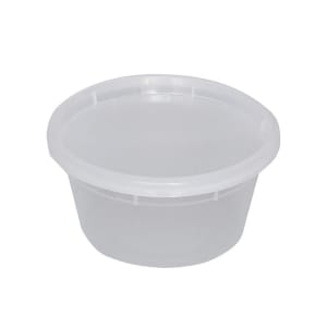 129-TGPC12 12 oz Deli Container w/Lid - Polypropylene, Clear