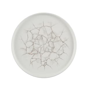 893-KTAGWP261 10 2/8" Round Studio Prints® Walled Plate - Ceramic, Kintsugi Gray