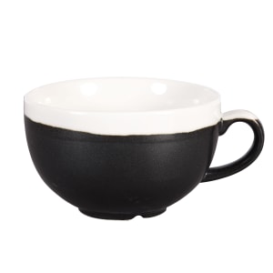 893-MOBKCB201 8 oz Monochrome Cappuccino Cup - Ceramic, Onyx Black