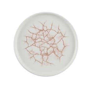 893-KTAMWP211 8 5/8" Round Stonecast® Walled Plate - Ceramic, Antique Coral