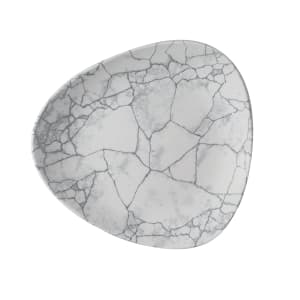 893-KTPGTR101 10" Triangular Studio Prints® Plate - Ceramic Kinstugi Pearl Gray