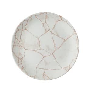 893-KTAMEVP81 8 5/8" Round Stonecast® Coupe Plate - Ceramic, Kintsugi Coral