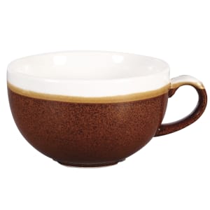 893-MOBRCB201 8 oz Monochrome Cappuccino Cup - Ceramic, Cinnamon Brown