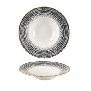 893-SPCBVWBM1 10 oz Round Studio Prints® Wide Rim Bowl - Ceramic, Charcoal Black