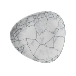 893-KTPGTR91 9" Triangular Studio Prints® Plate - Ceramic Kinstugi Pearl Gray