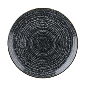 893-SPCBEV111 11 1/4" Round Stonecast® Coupe Plate - Ceramic, Charcoal Black