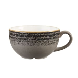 893-SPCBCB201 8 oz Studio Prints® Stackable Cappuccino Cup - Ceramic, Charcoal Black