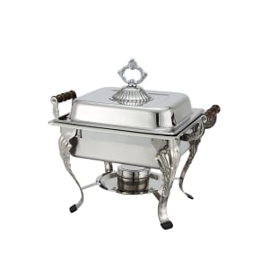 080-508 Half Size Chafer w/ Lift-off Lid & Chafing Fuel Heat