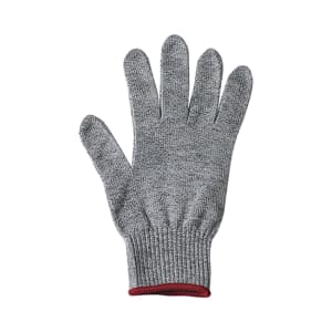 080-GCRAS Small Cut Resistant Glove - Blended Material, Gray w/ Red Wrist Band