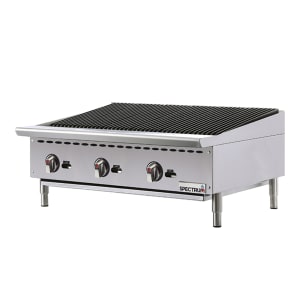 080-NGCB36R 36" Gas Charbroiler w/ Cast Iron Grates, Natural Gas, Convertible