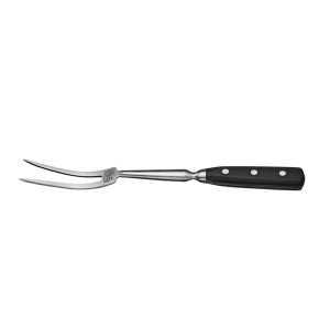 080-KFP121 12" Carving Fork, 1 Piece Full Tang, Forged Carbon Steel, POM Handle