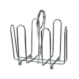 Winco 6.25-Inch Round Black Wire Condiment Caddy - Kitchen Organization