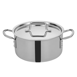 080-TGSP4 4 1/2 qt Stainless Steel Stock Pot w/ Cover - Induction Ready