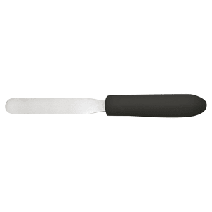 080-TKPS4 4" Decorating & Icing Spatula w/ Black Plastic Handle, Stainless Steel Blade