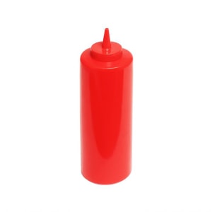438-PLTHSB024R 24 oz Plastic Squeeze Bottle, Red