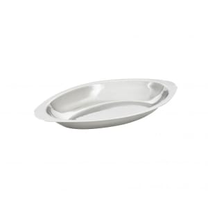 438-SLGT112 12 oz. Oval, Au Gratin Dish, 18/8 Stainless