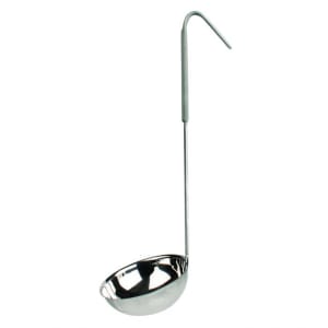 438-SLOL208 12 oz SLOL Series Serving Ladle - Stainless Steel, Grey Vinyl Handle