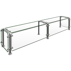 042-ED2006012 Full Service Mounted Food Shield - 60" x 12" x 18", Glass/Stainless...