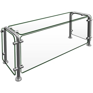 042-ED2003612 Full Service Mounted Food Shield - 36" x 12" x 18", Glass/Stainless...