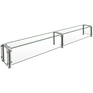 042-ED2009615 Full Service Mounted Food Shield - 96" x 15" x 18", Glass/Stainless Steel