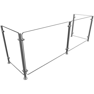 042-EP584 Full Service Mounted Food Shield - 84" x 18" x 25", Glass/Stainless Steel