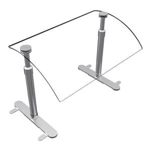 042-EP95024 24" Portable Food Shield - Free-Standing, Adjustable, Acrylic/Stainless Steel