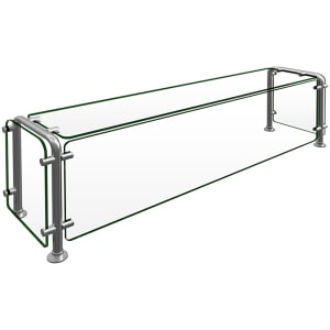 042-ED2004812 Full Service Mounted Food Shield - 48" x 12" x 18", Glass/Stainless...