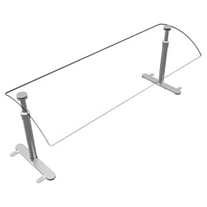 042-EP95048 48" Portable Food Shield - Free-Standing, Adjustable, Acrylic/Stainless Steel