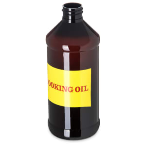 028-381613 16 oz Oil Bottle w/ Label, Plastic 