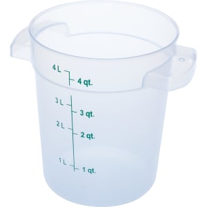 028-1096430 4 qt Round Storage Container - Clear