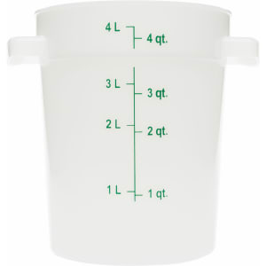 028-1097402 4 qt Round Storage Container - White