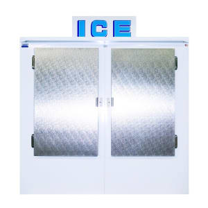 259-750AD 70 1/4" Outdoor Ice Merchandiser w/ (73) 20 lb Bag Capacity - Solid Doors, 115v