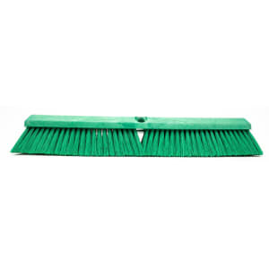 028-41891EC04 24" Push Broom Head with Fine/Medium Polyester Bristles - Plastic Block, Yellow