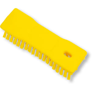 028-42024EC04 8" Comfort Grip Hand Scrub - Polyester Bristles, Yellow