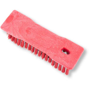 028-42024EC05 8" Comfort Grip Hand Scrub - Polyester Bristles, Red