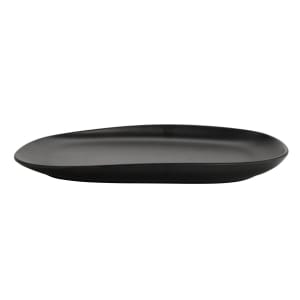284-CS1275DG 12" x 7 1/2" Oval Riverstone Dinner Plate - Melamine, Dark Gray