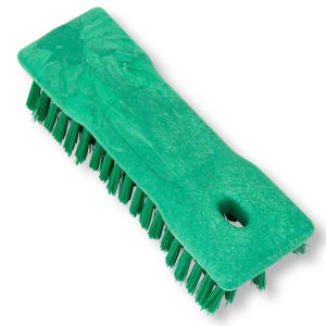 028-42024EC09 8" Comfort Grip Hand Scrub - Polyester Bristles, Green