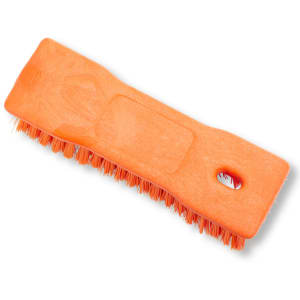 028-42024EC24 8" Comfort Grip Hand Scrub - Polyester Bristles, Orange