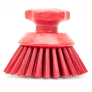 028-42395EC05 2 3/4" Round Scrub Brush - Polyester Bristles, Red