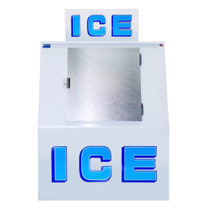 259-380CW 48" Outdoor Slanted Ice Merchandiser w/ (48) 20 lb Bag Capacity - Solid Door, 115v